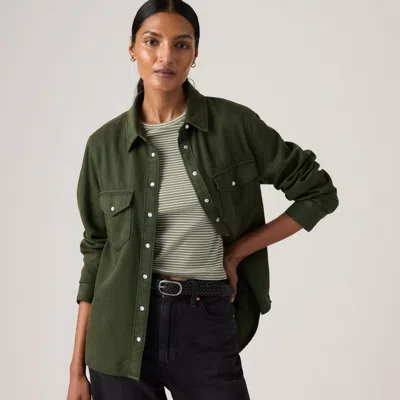 Levi's Iconic Western Shirt In Green