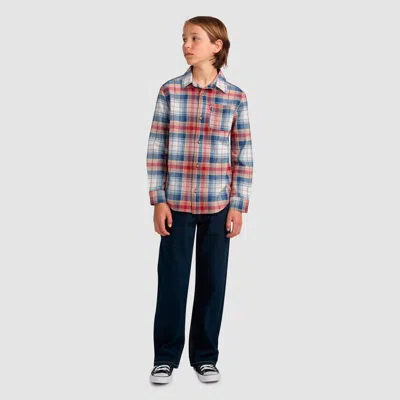 Levi's Levis Indigo Plaid Twill Shirt Big Boys S-xl S In Red