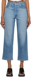 Levi's Indigo Ribcage Jeans In Z6769 Medium Indigo