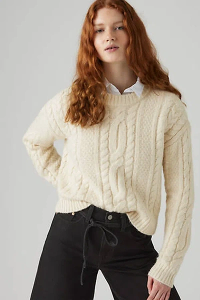 Levi's Ines Cable Sweater In Neutral
