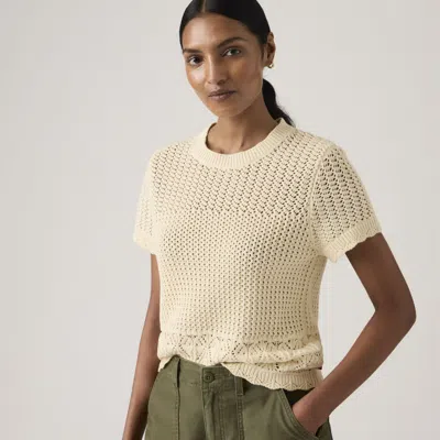 Levi's Isabelle Crochet Sweater In Neutral