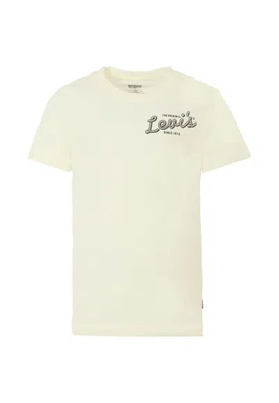 Levi's Kids' Ivory -t-shirt For Boy With Cowboy In White