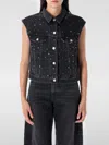 Levi's Womens Black 90s Shrunken Rhinestone-embellished Denim Trucker Vest Xs In Black