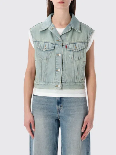 Levi's Levi S Shrunken 90 S Denim Vest In Blue