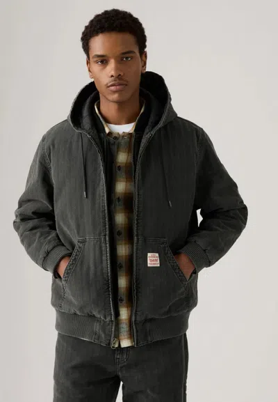Levi's Potrero Denim Hoodie In Gray