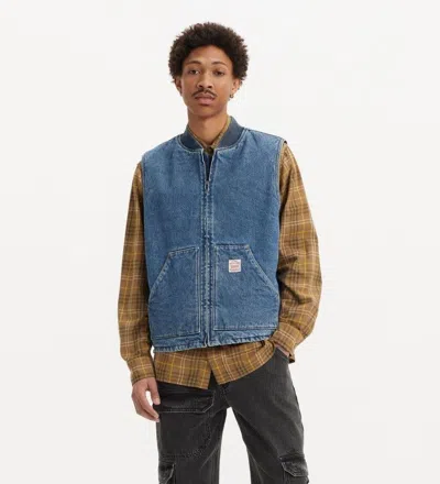 Levi's Jackets And Jackets Man Levis A8580 0000 - Sansome Vest Denim In Blue