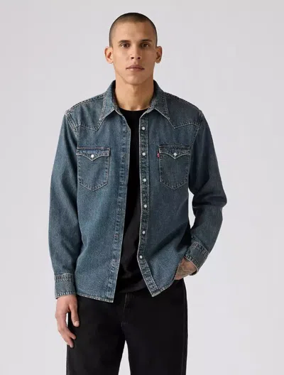 Levi's Jackets Man Levis 85744 0103 - The Trucker Freeport Brown In Blue