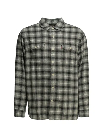 Levi's Jackson Worker Check-pattern Cotton Shirt In Black
