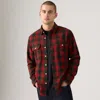 Levi's Jackson Worker Flannel Overshirt In Red