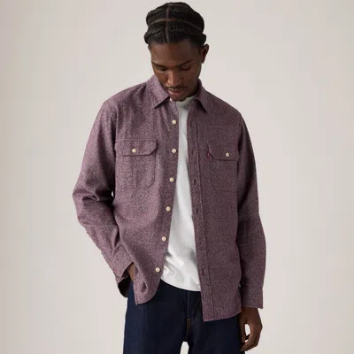 Levi's Jackson Worker Overshirt In Purple