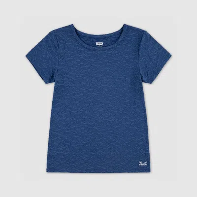 Levi's Jacquard Ss Knit Top Big Girls S-xl Xl In Blue
