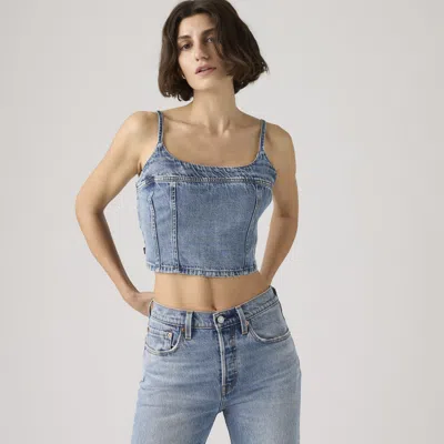 Levi's Jadine Denim Cami Tank In Blue