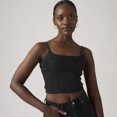 Levi's Jadine Denim Cami Tank Top In Black