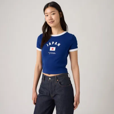 Levi's Japan Mini Ringer Tee T-shirt In Blue