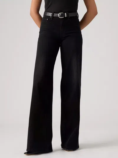 Levi's Jeans 728 Hr Wide Leg Worn Midnight In Black