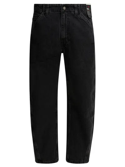 Levi's Washed Straight-leg Jeans In Black