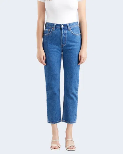 Levi's Jeans Woman Levis 36200 0225 L.28 - 501 Crop Jazz Pop In Blue