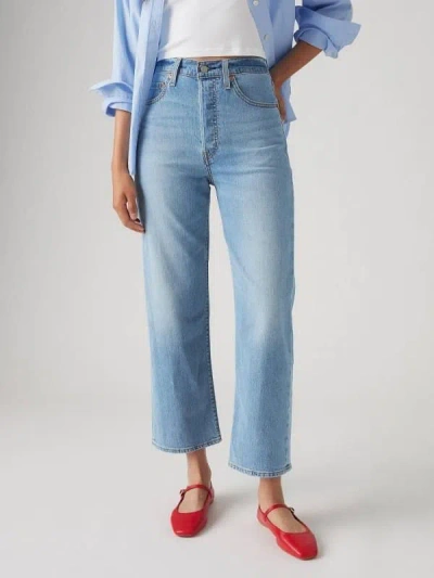 Levi's Jeans Woman Levis 72693 0229 L.29 - Ribcage Straight Ankle Cool Winner In Blue