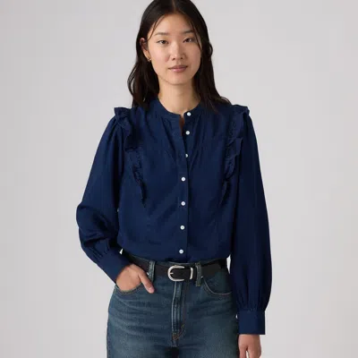 Levi's Jessie Western Shirt Chambray In Blue