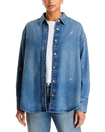 Levi's Jordan Embellished Denim Shirt In Trip On Drip In Multi