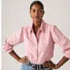 Levi's Journey Corduroy Western Shirt Chambray In Pink
