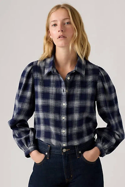 Levi's Journey Western Shirt In Blue