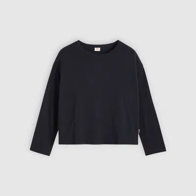 Levi's Julie Slub Long Sleeve Tee In Black