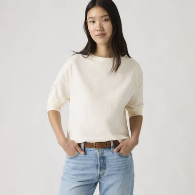 Levi's Julie Slub Long-sleeve Tee T-shirt In White