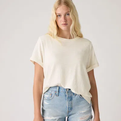 Levi's Julie Slub Long-sleeve Tee T-shirt In White