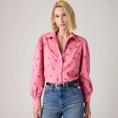Levi's Juna Western Shirt In Pink