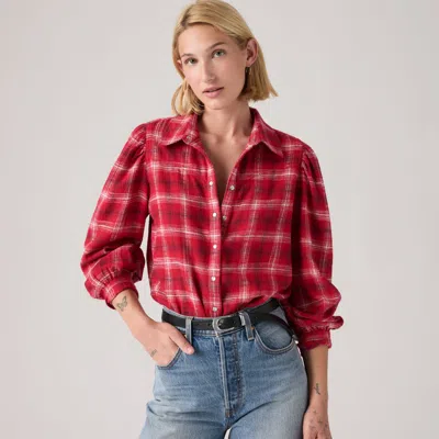 Levi's Juna Western Shirt In Red