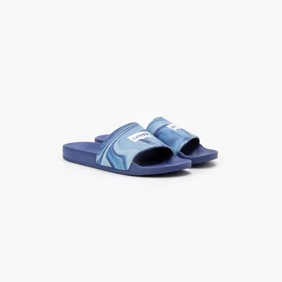 Levi's June Stamp Sandals In Blue