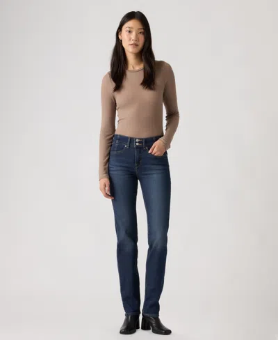 Levi's Juniors' 314 Corset Straight Stretch Jeans In Blue