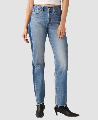 Levi's Juniors' 501 Curve Straight Leg High-rise Jeans In Blue