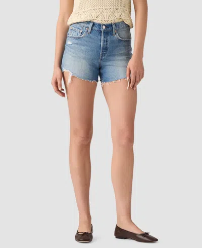 Levi's Juniors' 501 High-rise Curve Shorts In Blue