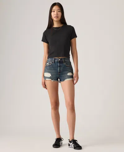 Levi's Juniors' 501 Original High-rise Shorts In Black