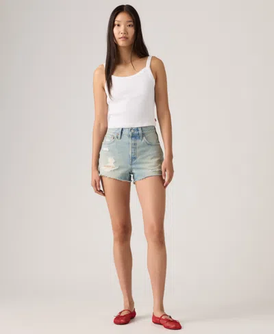 Levi's Juniors' 501 Original High-rise Shorts In White