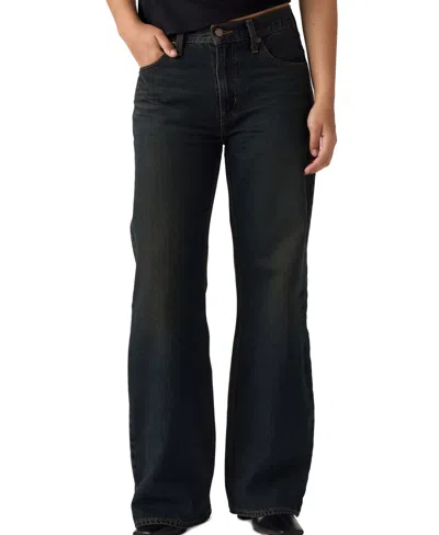 Levi's Juniors' Middy Loose Mid Rise Bootcut Jeans In Black