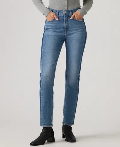 Levi's Juniors' Straight Leg High-rise Jeans In Blue