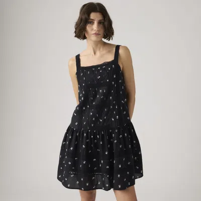Levi's Kate Pintuck Mini Dress In Black