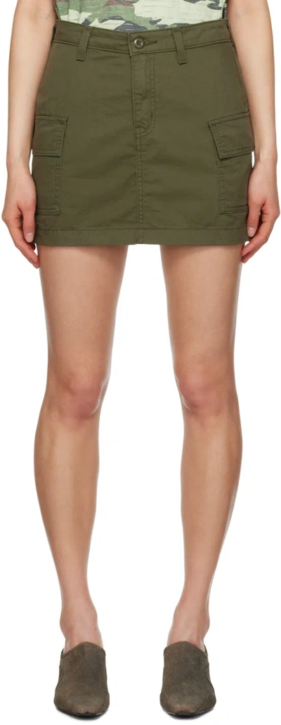 Levi's Khaki '94 Cargo Miniskirt In Olive Night