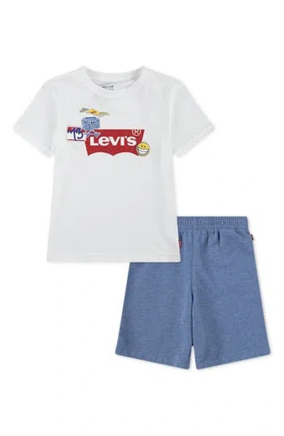 Levi's® Kids' '73 Graphic T-shirt & Shorts Set In White