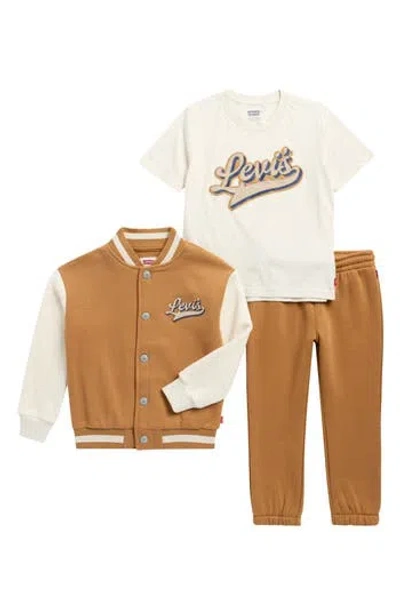 Levi's® Kids' Bomber Jacket, T-shirt & Jogger Set In Multi