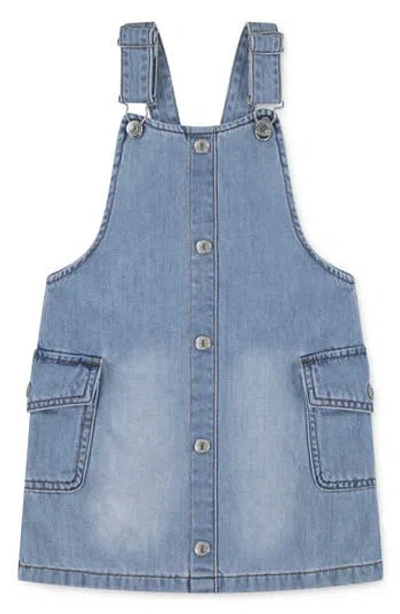 Levi's® Kids' Cargo Pocket Denim Overall Dress In Fully Baked