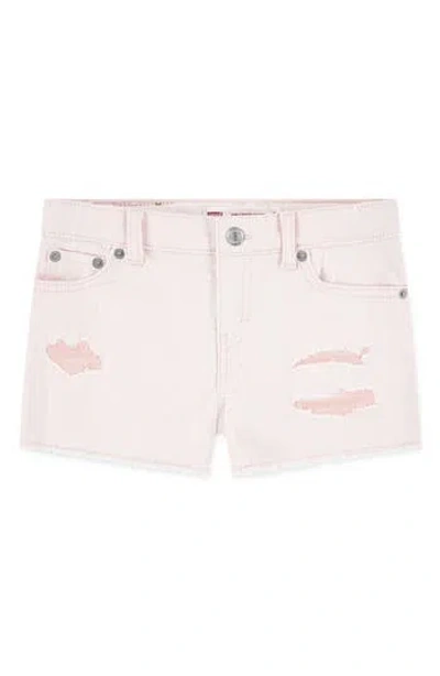 Levi's® Kids' Colored Distressed Denim Shorts In Pink