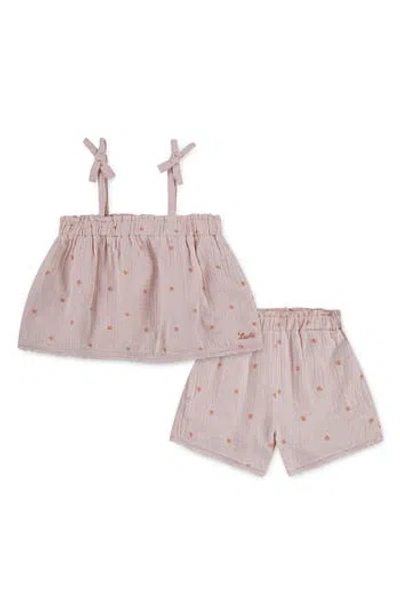 Levi's® Kids' Cotton Tank & Shorts Set In Pink