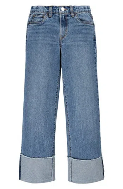 Levi's® Kids' Cuffed Wide Leg Jeans In Blue