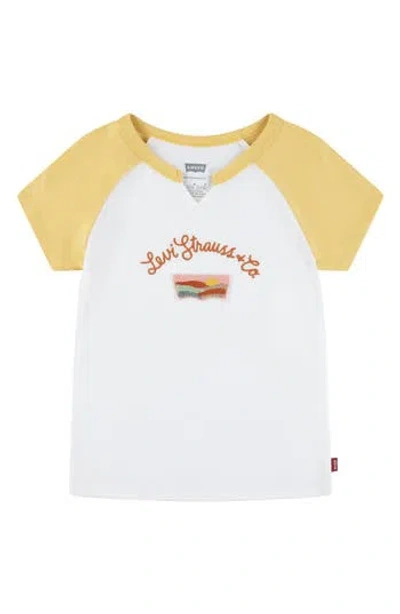 Levi's® Kids' Logo Patch Raglan Sleeve T-shirt In Gardenia