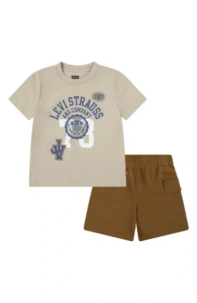 Levi's® Kids' Logo T-shirt & Shorts Set In Safari