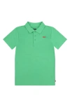 Levi's® Kids' Short Sleeve Batwing Polo In Bright Green